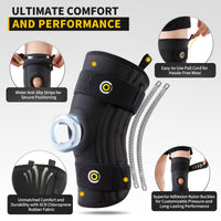 1 x RAW Customer Returns CAMBIVO knee brace for men and women, adjustable knee brace for pain relief, meniscus tear, knee support, knee brace with side stabilizers and gel pad, ideal for weightlifting, sports - RRP €34.99