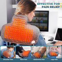 1 x RAW Customer Returns NEZINI electric heating pad for back, shoulder, neck, heat cape 50 x 43 cm, heat pad, neck warmer with 6 temperature levels and automatic switch-off Weighted Electric Blanket for Home and Office - Gray - RRP €32.46