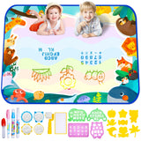 1 x RAW Customer Returns bemece Water Doodle Mat, Aqua Magic Doodle Painting Mat with Water Pen, Painting Gifts for Boys and Girls Ages 2-7 100 80cm  - RRP €18.43