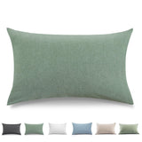 1 x RAW Customer Returns TOCOMOA pillowcase 40x70 cm set of 2 - 100 washed cotton pillowcases, linen look and breathable pillowcase, green pillowcase with zipper - RRP €16.13