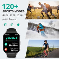 1 x RAW Customer Returns Fitonus Smartwatch Men Women with Phone Function AI Voice, 2.01 Full Touch Smart Watch Fitness Watch with 120 Sports Modes, Pedometer Sleep Monitor Heart Rate Monitor IP68 Sports Watch for Android iOS, Black - RRP €20.16