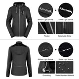 1 x RAW Customer Returns KUTOOK softshell jacket women s winter hiking jacket waterproof breathable softshell autumn jacket transitional jacket hooded jacket outdoor jacket black S - RRP €68.84