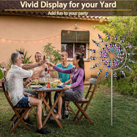 1 x RAW Customer Returns Unique and Magical Metal Windmill, 3D Kinetic Wind Chime with Metal Garden Stake, Magic Metal Kinetic Sculpture, Wind Metal Catcher, Windmill for Yard and Garden Patio, - RRP €26.21