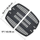 1 x RAW Customer Returns Denmay 7644 32cm x 21.6cm Grill Grate Cast Iron Replacement Parts Accessories Fits Weber Q100, Q1000, Q120, Q1200, Q140, Q1400 Gas Grill, Grill Grate Replacement Parts, 2 Pack - RRP €37.01