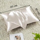 1 x RAW Customer Returns Vielit 2 pieces satin pillowcase 40x60 beige, soft as silk pillowcase, better care than silk pillocase, satin pillowcase pillowcase for hair and skin comes with 2 hair ties - RRP €15.73