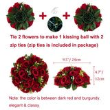 1 x RAW Customer Returns BLOSMON Bouquet Flower Arrangements Artificial Decoration Rose 6 Pcs Carmine Red Artificial Bouquet Flowers Table Decoration Flower Ball Valentine s Day Bouquet Real Roses for Wedding Mother s Day Gift - RRP €53.98