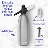 10 x Brand New innovee Soda Siphon Ultimate Soda Maker Aluminium 1 litre with free cocktail recipes e-book  - RRP €80.5