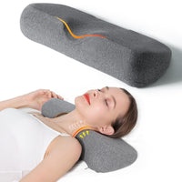 1 x RAW Customer Returns RESTCLOUD Neck Pillow for Sleeping, Memory Foam Neck Pillow, Cervical Pillow for Neck Pain Relief, Neck Pillow for Pain Relief, Sleeping Pillow Grey - RRP €39.99