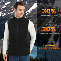 1 x RAW Customer Returns ISOPHO Heated Vest Men Women, Lightweight Polar Fleece Heated Vest with Adjustable USB Charging, Washable Heating Vest in Winter Without Battery Black L - RRP €34.42