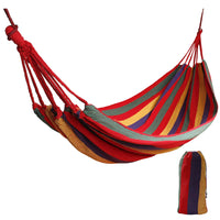 1 x RAW Customer Returns Hammock Outdoor Cotton For 1 Person 190 x 80 cm, Load Capacity up to 150 kg Portable with Carrying Bag, Single Swing Bed in Beach, Terrace, Porch, Garden or Backyard Lounging - RRP €17.7