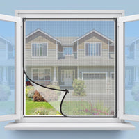 1 x RAW Customer Returns Fly screen for windows pack of 2 100 cm x 100 cm - insect protection with self-adhesive Velcro tape - fly net without drilling grey frame grey net  - RRP €21.82