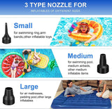 30 x Brand New ZMAYPLUS Electric Air Pump, Quick Inflate and Deflate Air Pump with 3 Nozzles for Pool Floats, Couch, Air Mattress Beds, Furniture, Swim Ring, Outdoor Camping, 220V 130W - RRP €449.7