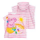 1 x RAW Customer Returns Peppa Pig Towel Bath Poncho Kids Poncho Towel With Hood One Size Pink - RRP €22.99