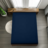 1 x RAW Customer Returns Utopia Bedding - Fitted Sheet 140x200cm - Navy Blue - Brushed Polyester Microfiber Fitted Sheet - 35cm Deep Pocket - RRP €14.49