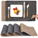 1 x RAW Customer Returns Myir JUN Placemats Washable, Placemats Washable Double-sided Placemats Artificial Leather Antifouling and Non-Slip Placemat Leather Look, Placemat Leather Wipeable for Restaurant Dining Table - RRP €19.45