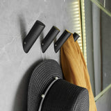 1 x RAW Customer Returns Beelee Wall Hooks, Black Towel Hooks, 4 Pack Coat Hooks for Bathroom Wall Mounted Heavy Duty Hanger Hooks - RRP €23.99