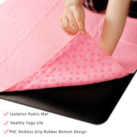 1 x RAW Customer Returns MEIRIYFA Yoga Towel Microfiber Non-Slip Ultra Soft Sweat Absorbent for Hot Yoga Bikram Pilates Standard Size 72 x 24 Pink  - RRP €23.48