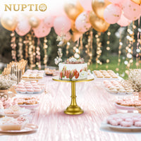 1 x RAW Customer Returns NUPTIO Gold Cake Stand Wedding Birthday Party 30cm Cupcake Pedestal Metal Round Event Dessert Display - RRP €31.98