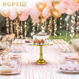 1 x RAW Customer Returns NUPTIO Gold Cake Stand Wedding Birthday Party 30cm Cupcake Base Metal Round Event Dessert Display - RRP €28.74