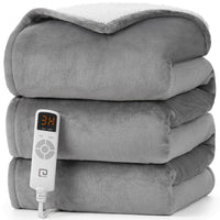 1 x RAW Customer Returns EHEYCIGA Electric Blanket, 160x130cm, 6 Heating Levels, 10H Timer, Rapid Heating, Machine Washable, for Sofa, Bed - RRP €31.22