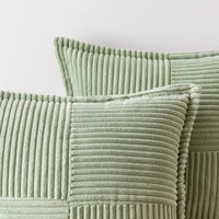 1 x RAW Customer Returns MIULEE Set of 2 Corduroy Cushion Covers Velvet Cushion Soft Throw Pillow Decorative Pillowcase Modern Cushion Cover Sofa Cushion Decorative Pillow Couch Cushion for Living Room Bedroom Green 40 x 60 cm - RRP €23.18