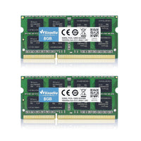 1 x RAW Customer Returns DDR3 DDR3L Laptop Memory RAM 16Go Kit 2x8Go 1600MHz CL11 SO-DIMM Wlizedle PC Memory PC3-12800 PC3L-12800 204-Pin 1.35V 1.5V Non-ECC 2Rx8 Upgrade Notebook Memory Module for Subnotebook, Green - RRP €25.7