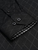 1 x RAW Customer Returns COOFANDY Men s Long Sleeve Shirts Slim Fit Casual Shirt Diamond Pattern Check Shirt Business Shirt Party Wedding Shirts Modern Men Classic Shirts Long Sleeve Shirt,2-Black,M - RRP €37.3