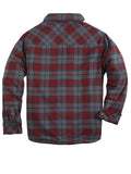 1 x Brand New Coevals Club Men s Flannel Jacket Shirt Sherpa Lumberjack Shirt Flannel Shirt Long Sleeve Checkered Snap Buttons Cotton Winter Shirt Merlot Gray 8 M  - RRP €65.53