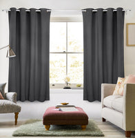 1 x RAW Customer Returns Utopia Bedding blackout curtains with eyelets thermal curtain set of 2 140x175 cm, gray heat and cold insulating and sound-absorbing curtain opaque for living room, bedroom and office - RRP €22.22