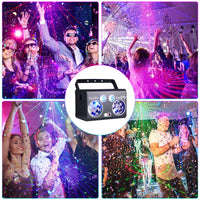 1 x RAW Customer Returns Disco light party light DJ lights 90 patterns party light with remote control, music controlled sound activated DMX effect spotlight stage light for KTV party bar stage celebrations - RRP €51.72