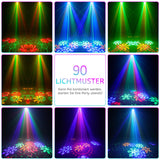 1 x RAW Customer Returns Disco light party light DJ lights 90 patterns party light with remote control, music controlled sound activated DMX effect spotlight stage light for KTV party bar stage celebrations - RRP €51.72