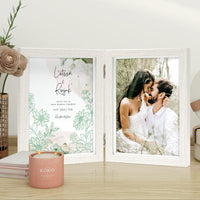 1 x RAW Customer Returns Afuly Wooden Photo Frame 13x18 White Double Photo Frame 2 Multiple Photos Wedding Mother Family Gift Table or Wall - RRP €21.17