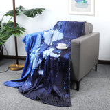 8 x Brand New Queenshin Blue Map Cuddly Blanket Fluffy Blanket, 250 GSM Cozy Soft Warm Throw for Sofa Couch Bed, 150 x 200 cm - RRP €187.76