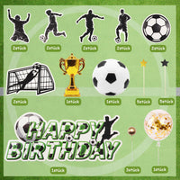 3 x Brand New 29 pieces cake decoration football set, football cake decoration boy, football cake topper, cake topper decoration birthday children, football birthday cake decoration gifts for party cake decoration - RRP €18.12