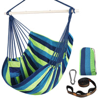 1 x RAW Customer Returns Chihee Swings Chair Hammock Strong Metal Foldable Spreader Bar Portable Hanging Chair Maximum 227KG Comfortable Seat Patio Lawn Chair Cotton Blend for Superior Comfort Durability - RRP €29.99