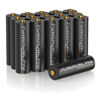 1 x RAW Customer Returns AA battery PRO, POWEROWL Goldtop 1.2v NiMH high capacity 2800 mAh Good quality rechargeable batteries AA 16 pieces - RRP €27.22