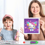 1 x Brand New GHHKUD Diamond Painting Children with Frame, 5D DIY Cartoon Diamond Painting Set, Diamond Painting Pictures Children with Gift Box, Diamond Painting Arts Craft for Children from 8-12 Years 18 x 18 cm  - RRP €20.4