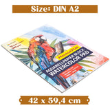 1 x RAW Customer Returns Tritart watercolor paper Din A2 300g m - painting pad A2 with 14 sheets - watercolor pad for painting - watercolour paper - watercolor paper - drawing paper A2 pad with 14 sheets - RRP €33.5