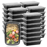 1 x RAW Customer Returns Alliebe 50 Pack 32 oz Meal Prep Containers, Lunch Bento Boxes with Lids, Portable Lunch Food Storage Containers Kitchen Takeaway Camping Picnic Box Microwave - RRP €32.98