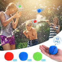 35 x Brand New FORMIZON Reusable Water Balls, 24 PCS Water Bombs Splash Balls, Colorful Rapid Fill Water Bomb Colorful Water Balloons for Summer Party Water and Beach Games 24 PCS  - RRP €529.2