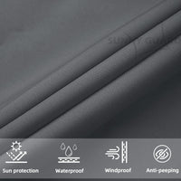 1 x RAW Customer Returns SUNNY GUARD Rectangular Awning 3x4m Waterproof Sun Protection Weather Protection Sail Canopy UV Protection for Balcony Patio Garden Gray Anthracite - RRP €43.99