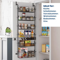 1 x RAW Customer Returns COVAODQ Door Shelf, Shelf Door, Metal Shelf Door Shelf, 5-Tier Hanging Organizer on the Door 2 Large and 3 Small White  - RRP €35.48