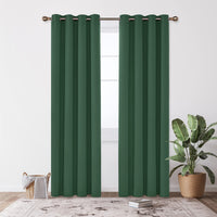 1 x RAW Customer Returns Deconovo Opaque Curtains Cold Protection Curtain Opaque Curtain Blackout Window Curtain, 229 x 117 cm Height x Width , Forest Green, Set of 2 - RRP €43.49