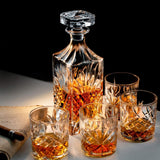 1 x RAW Customer Returns Whisky Carafe Whiskey Glasses Set, Gifts for Men Husband Dad, 4 Whiskey Glasses Decanter Gift Set, Whiskey Lead Free Glass Gift, Whiskey Whisky Glass Gift Box - RRP €61.24