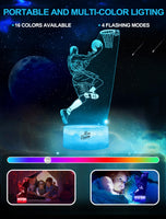 1 x Brand New Nice Dream Basketball Night Light for Kids, 3D Illusion Lamp Children s Room LED Light, Remote Control 16 Color Change Dimmable, Christmas Gifts for Girl Boy Living Room Bedroom Decor - RRP €19.4