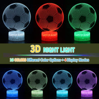 25 x Brand New MARZIUS Football Night Light for Kids Toy Night Light for Girls 3D Lamp 16 Colors Changing Lamp with Remote Control Football  - RRP €451.25