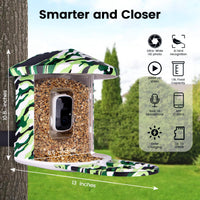 1 x RAW Customer Returns Luvan Smart Bird House with Camera, 1080P HD Bird Watching Camera, Automatic Recording of Bird Videos, AI Identification of 11,000 Bird Species, Wireless Outdoor Bird House with Solar Panel - RRP €107.4