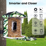 1 x RAW Customer Returns Luvan Smart Bird House with Camera, 1080P HD Bird Watching Camera, Automatic Recording of Bird Videos, AI Identification of 11,000 Bird Species, Wireless Outdoor Bird House with Solar Panel - RRP €107.4