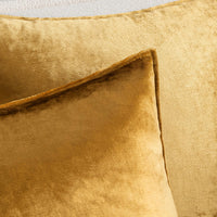 1 x RAW Customer Returns MIULEE Set of 2 Velvet Cushion Covers Flange Cushion Cover Decorative Sofa Cushions Throw Pillows Wrapped Edge Cushion Covers Decorative Pillowcase for Sofa Living Room Bedroom 50 x 50 cm Champagne Golden - RRP €18.49