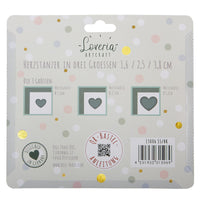 1 x RAW Customer Returns Loveria motif punch heart - 3 different sizes, diameter 16mm 25mm 38mm sturdy heart punch for paper for crafting punches paper up to 250 GSM, ideal for scarpbooking, DIY, invitations - RRP €20.16